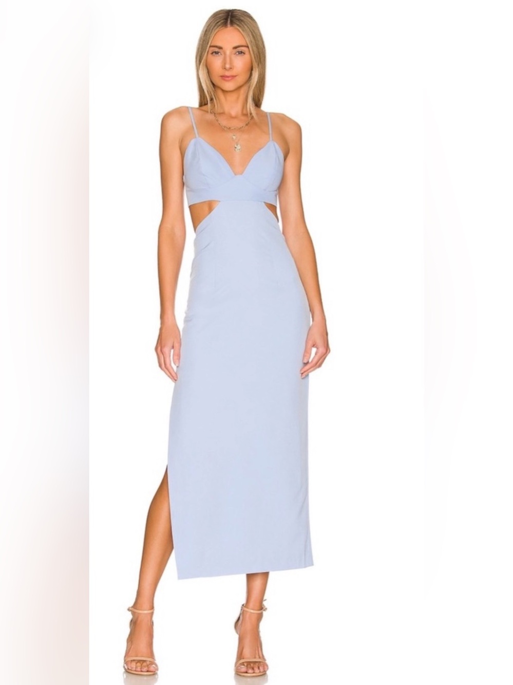 Bardot Light Blue Cutout Maxi Dress